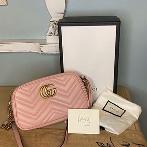 Gucci pink marmont crossbody